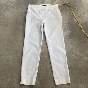 Talbots Pants Womens 4 Hampshire Ankle White Mid Rise Trousers Spandex Blend